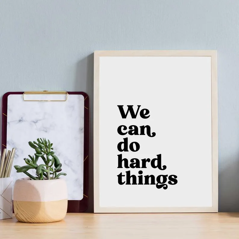 Inspirational quote art for the home office: Dreams don't work unless you do