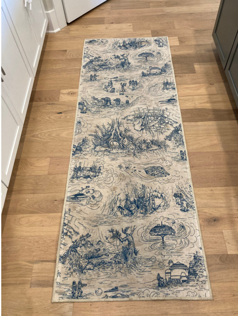 Our honest review of Ruggable rugs after buying one: Here's my Ruggable rug after about a month of traffic.