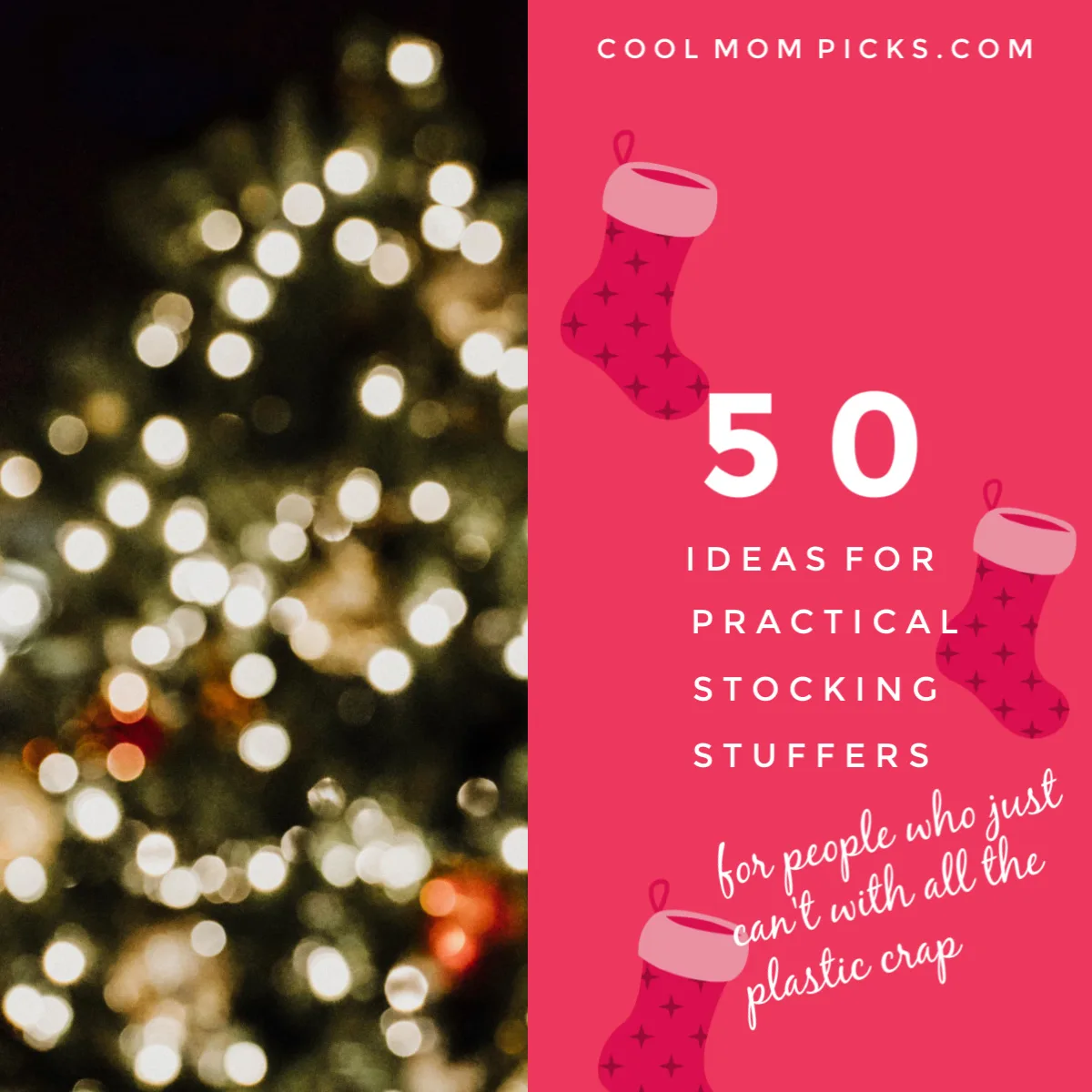 50 ideas for practical but cool stocking stuffers, for people who just can't with all the plastic crap