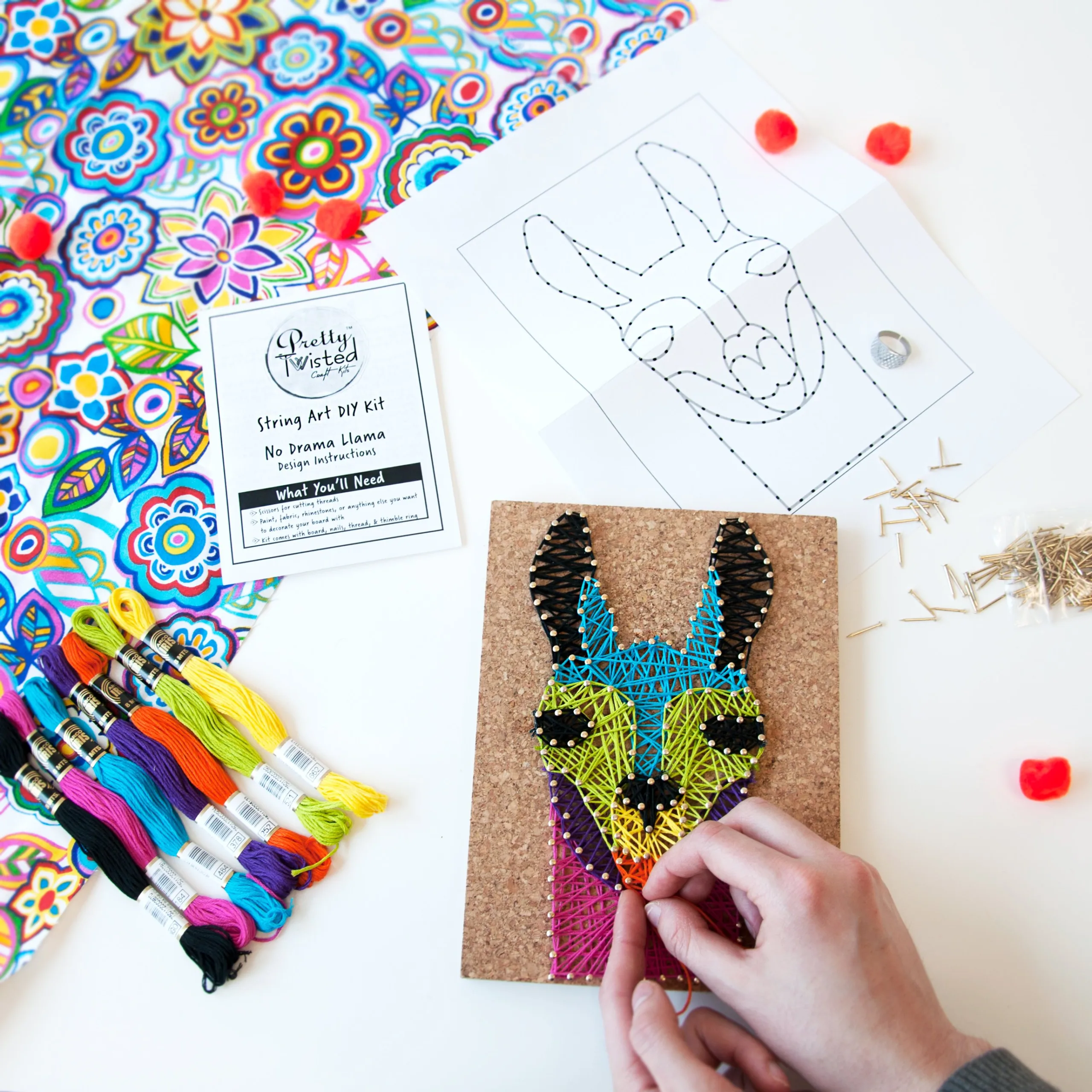Llama String Art Kit from Pretty Twisted lets kids make their own gifts or decor