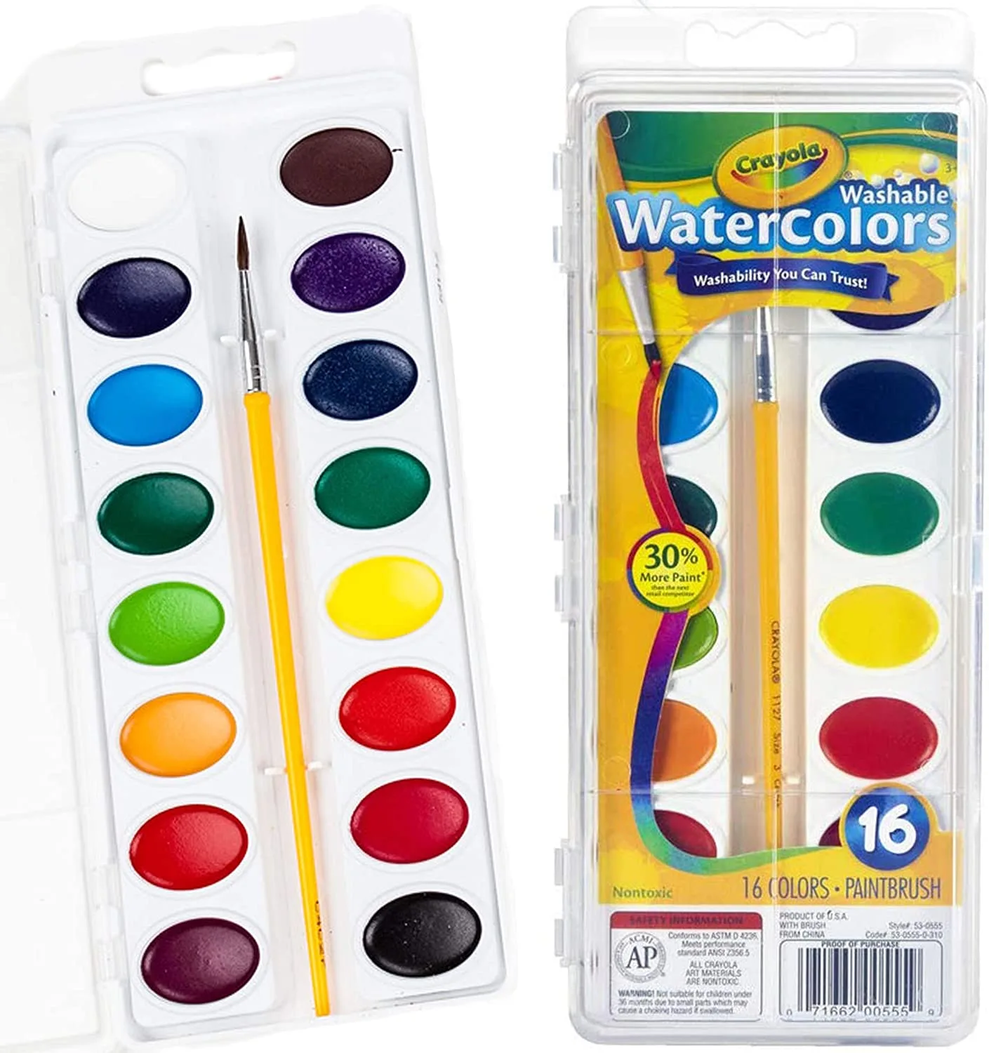 Crayola watercolors for kids: Affordable, and love the pack of 16 colors!