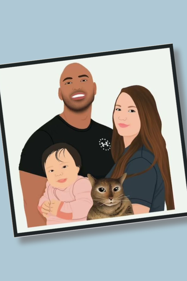 An amazing price for a custom digital illustration from Tamerswork for Mother's Day