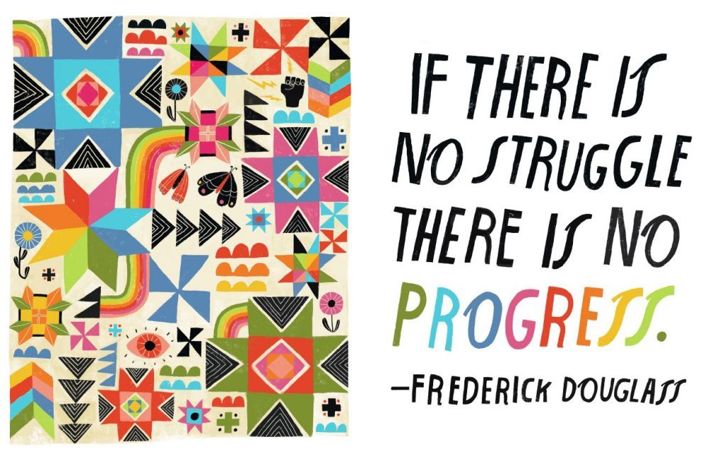 Frederick Douglass quote from We Are the Change | illustration: Lisa Congdon