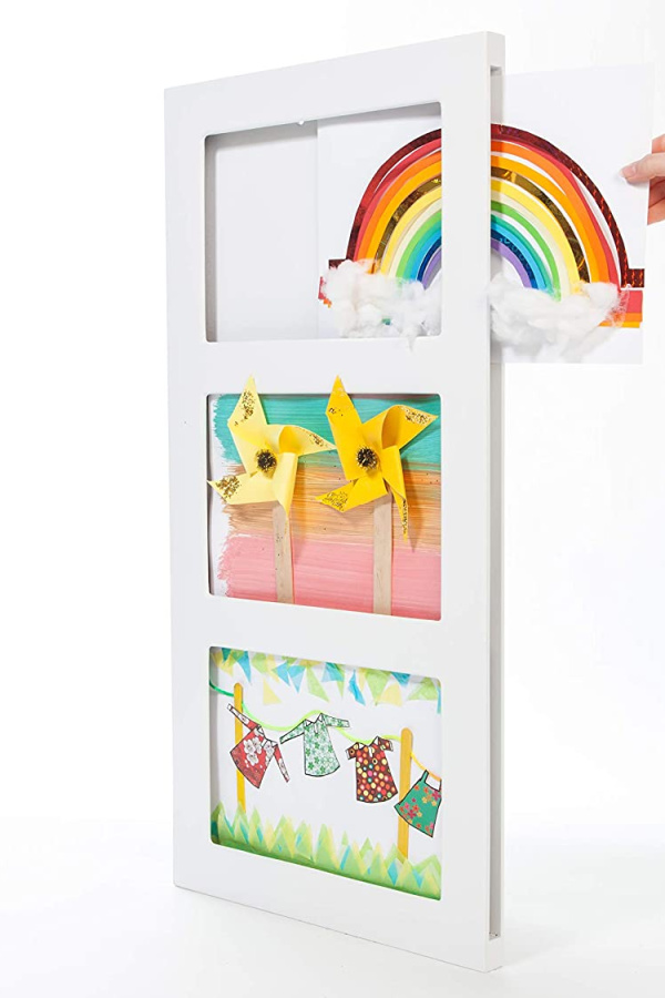 The best ideas for displaying kids' artwork: Triple frame at Amazon