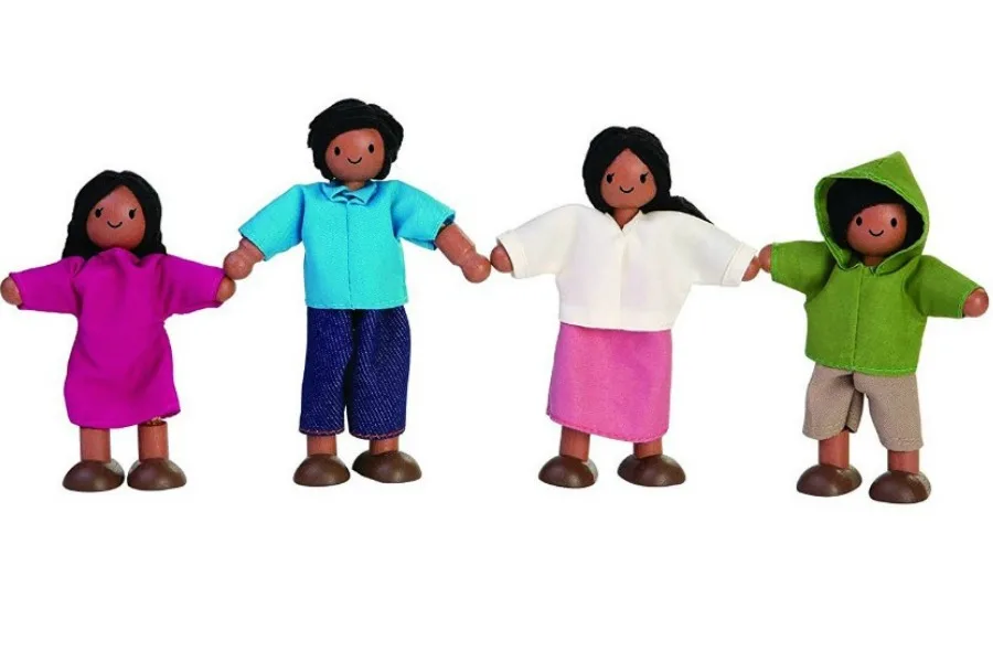 Diverse dollhouse dolls