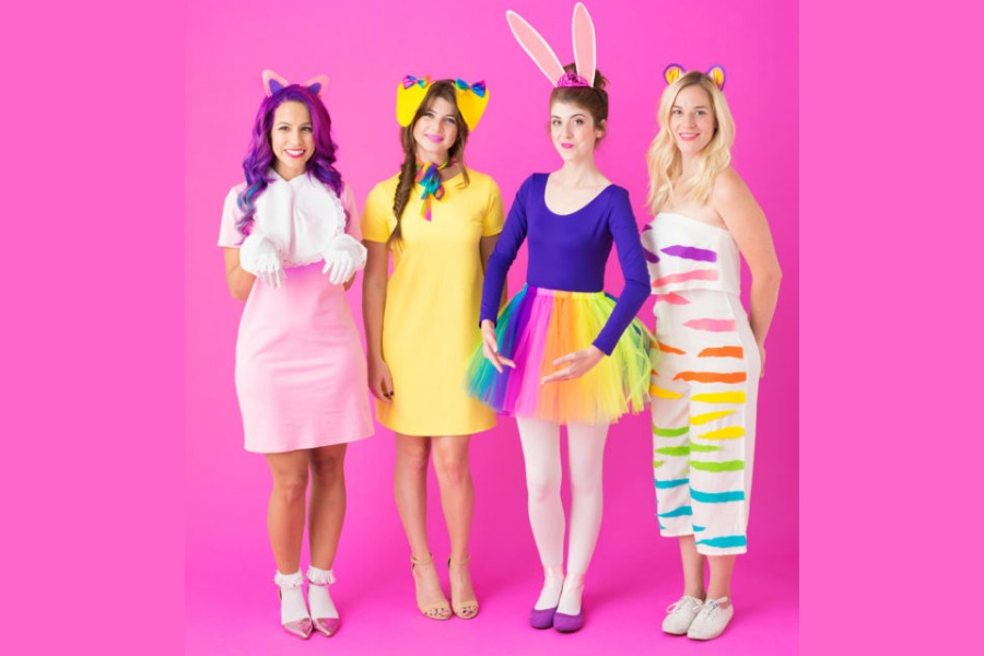 Last-minute Halloween costumes for moms: Lisa Frank costumes at Studio DIY