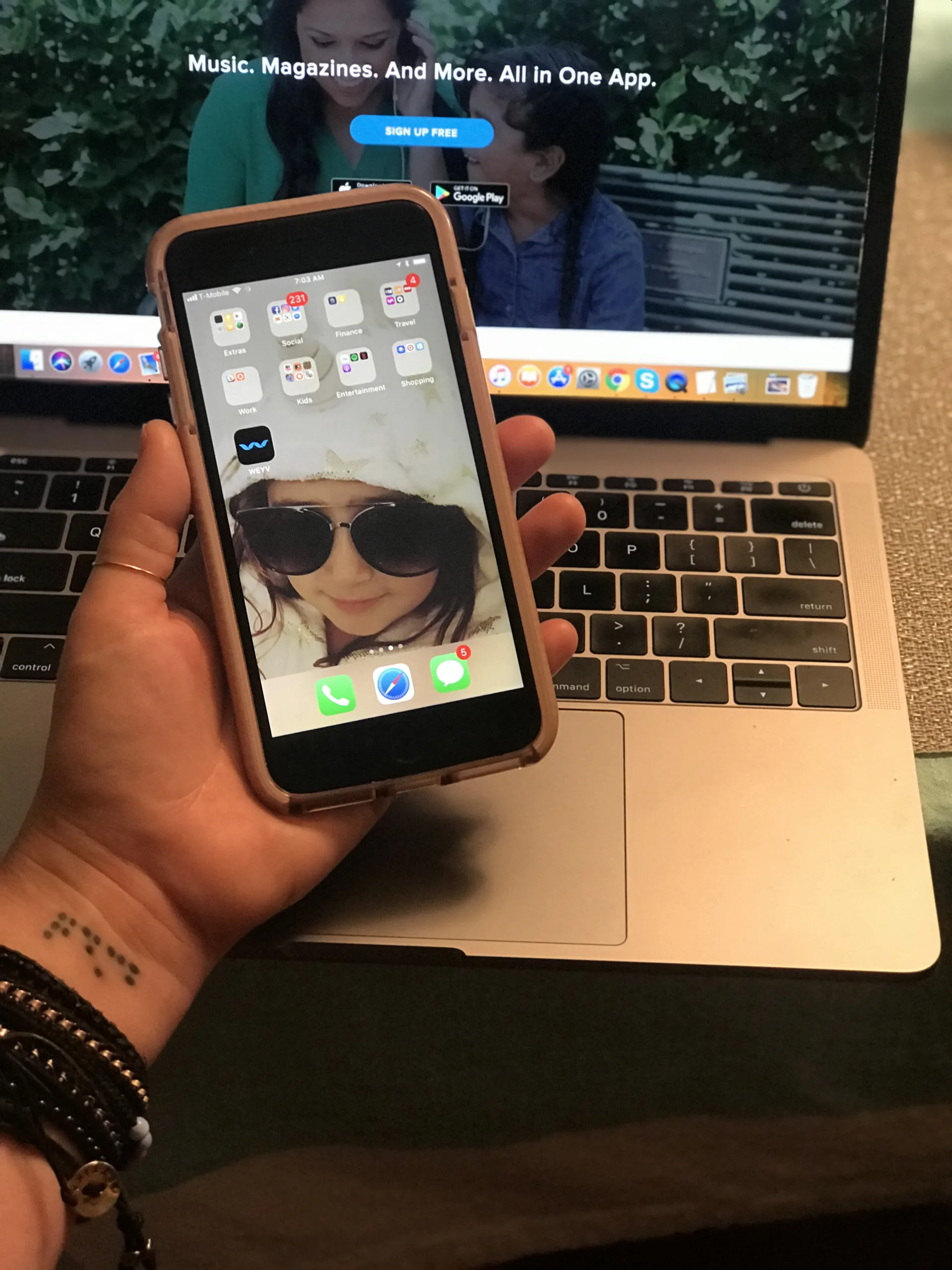 The WEYV app