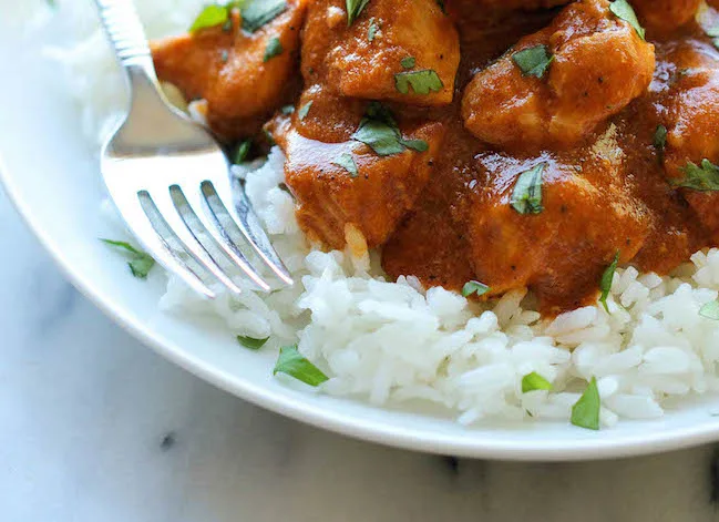 Easy Slow Cooker Butter Chicken recipe via Damn Delicious