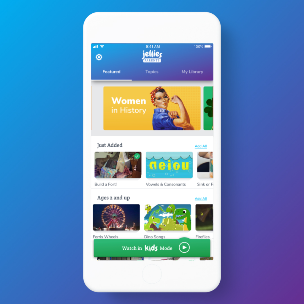 Jellies is a safe video app for kids, with well-curated videos to inspire education, imagination and creativity (sponsor)
