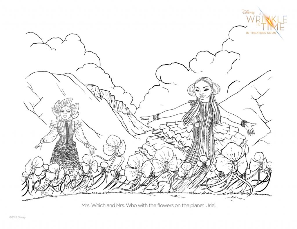 Printable A Wrinkle In Time Coloring Page via Cool Mom Picks