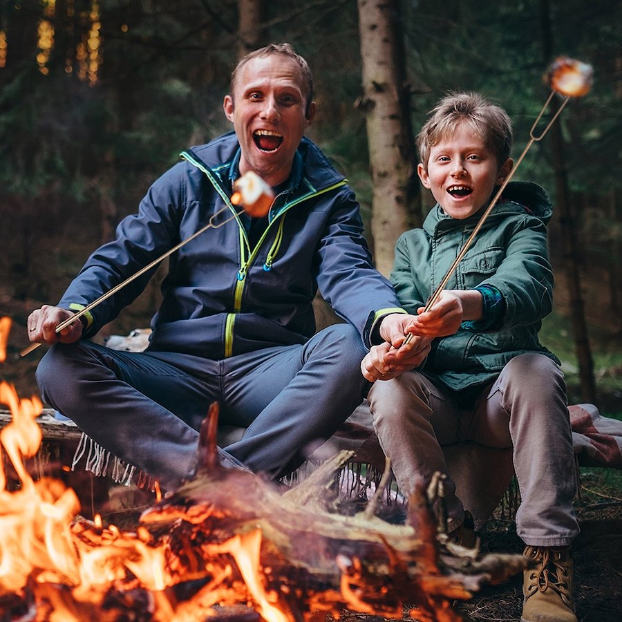 8 affordable camping essentials for families: skewers for grilling over the campfire