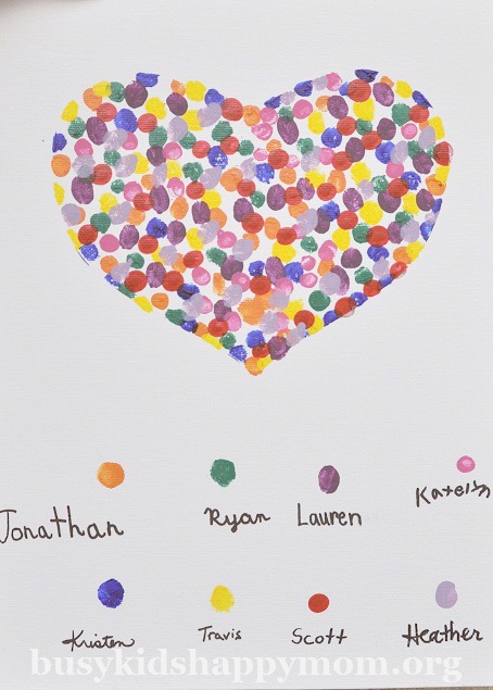 handmade teacher gift idea from the classroom: Fingerprint art via Busy Kids Happy Mom