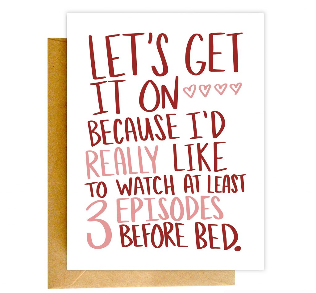 Funny Valentines Day Cards | Let's Get it On Valentine's Day Card by Knotty Cards