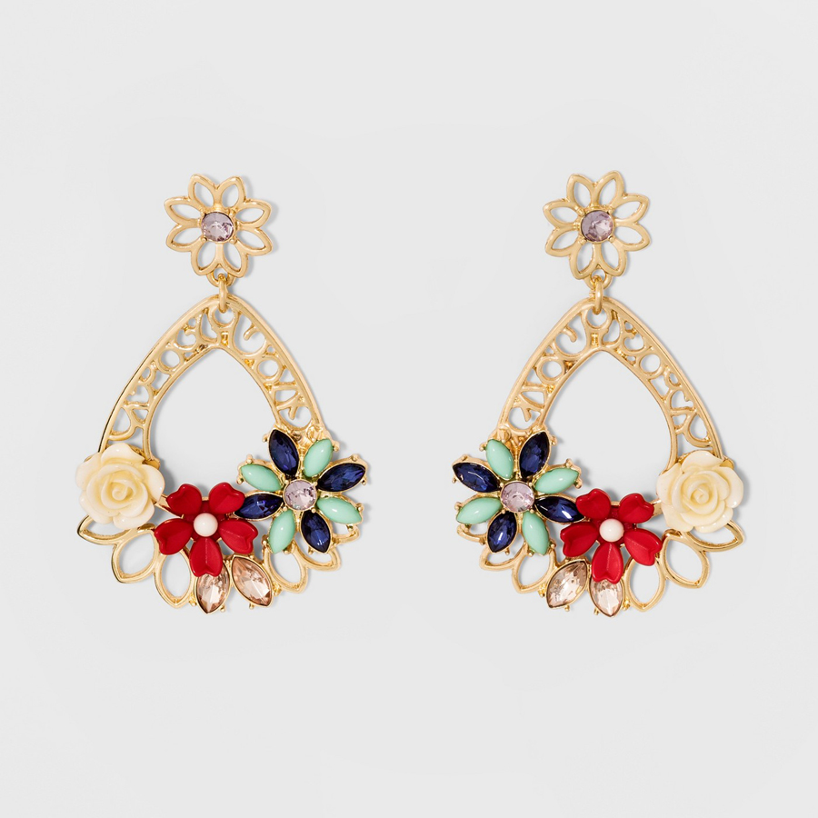 SUGARFIX by BaubleBar at Target: Mixed Media Floral Drop Earrings
