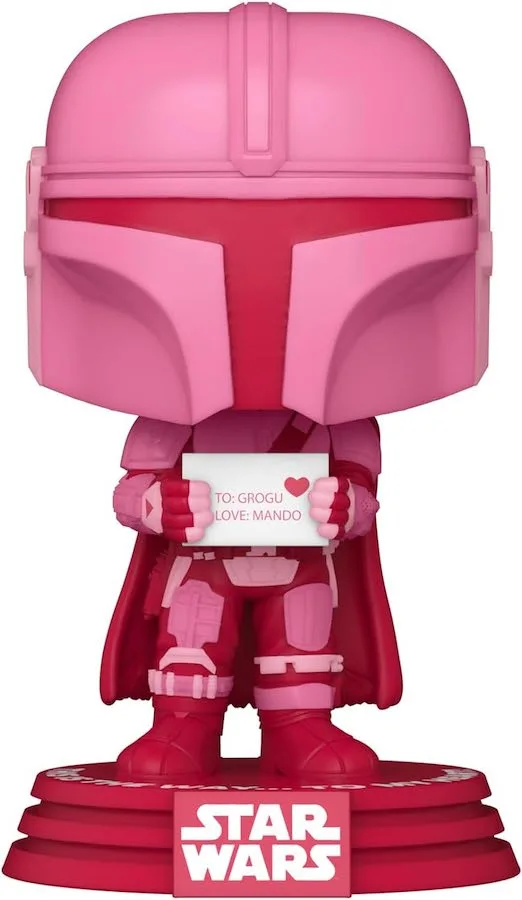 Valentine's gifts for boys: Funko POP Starwars Valentines Mandalorian with Grogu