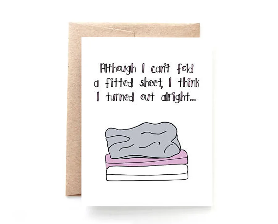 Funny Mother's Day Cards: Fitted Sheet Card