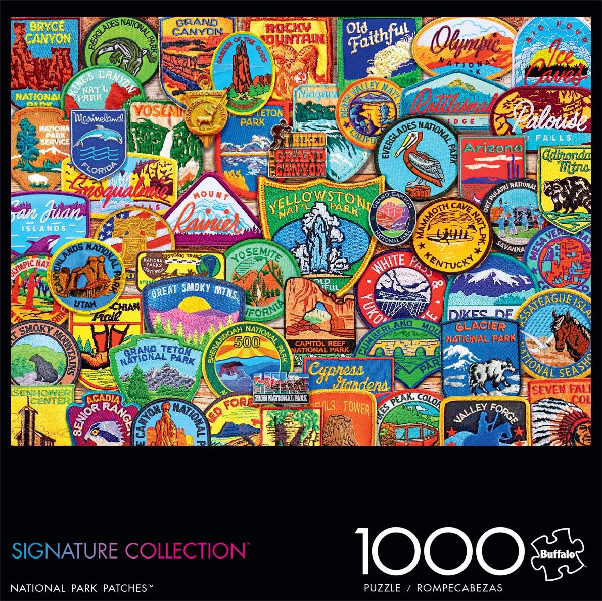 National Park Patches 1000-piece adult puzzle : Gifts under $15