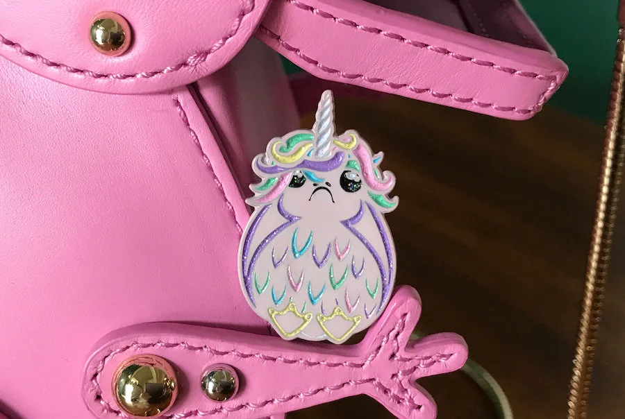 Poricorn porg+unicorn hybrid enamel pin from UtinniBikini