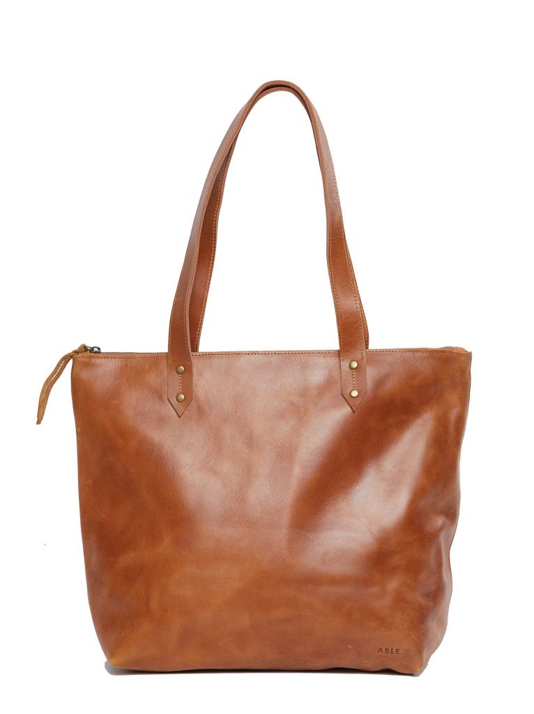Mother's Day gift ideas for stepmother, mother-in-law: New leather totes with zipper from FashionABLE