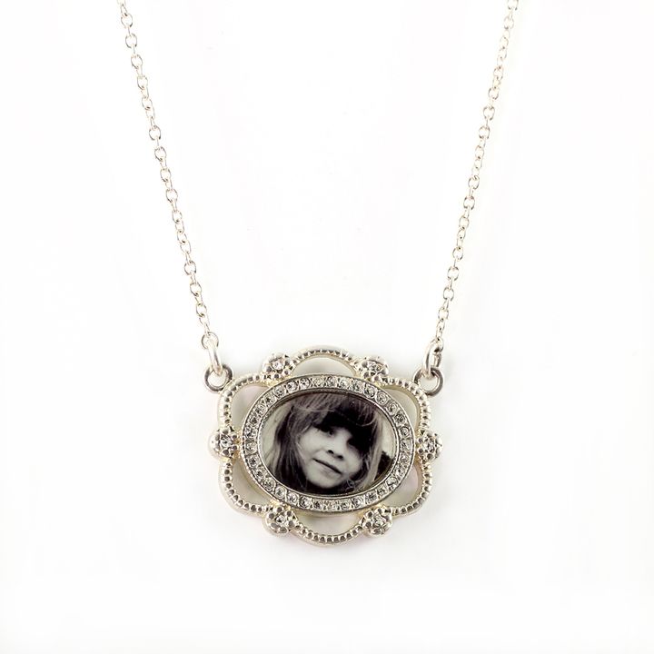 Personalized Mother's Day gifts: Personalized Diamond Photo Necklace | Planet Jill