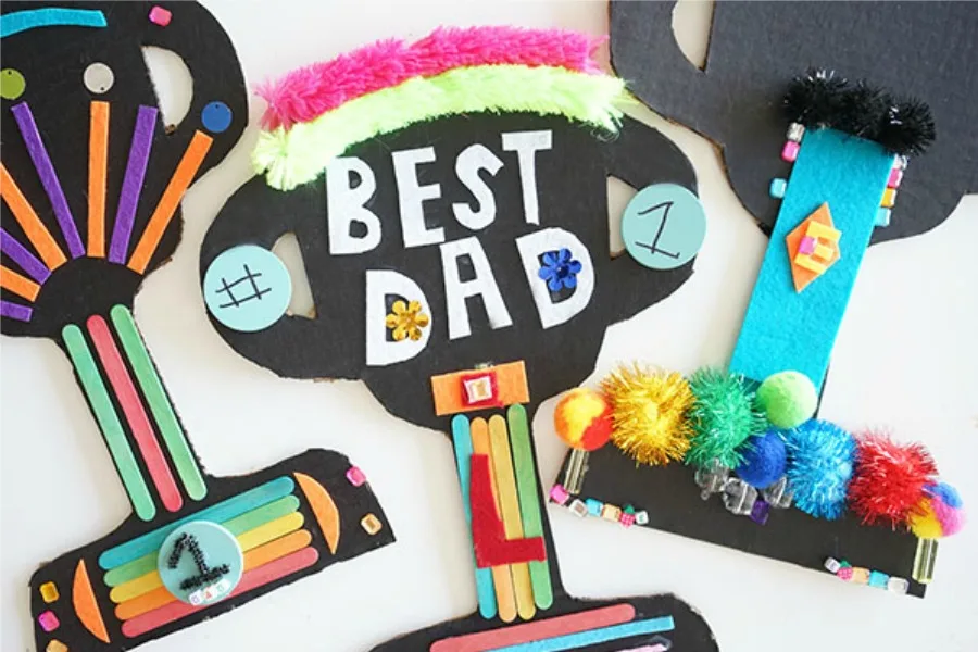 Love this DIY Father's Day trophy idea from Meri Cherry for our Best Dads Ever