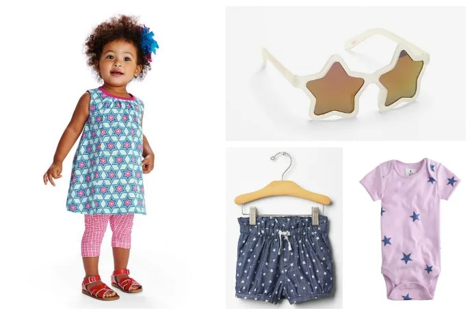 The cutest star clothes for 4th of July for baby girls and boys. (And they look cute all year long!)