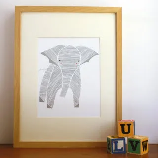 Animal art prints that don't feel babyish - no pastels, no hair bows.