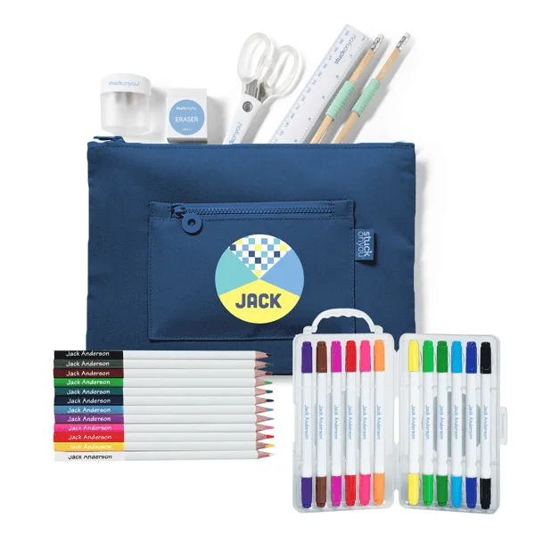 School supply organization: Use duck tape to identify notebooks at Cleverly Inspired