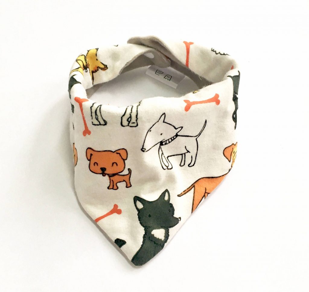Homemade hipster dog baby bandana-bib on Etsy: Cute Year of the Dog baby gift!