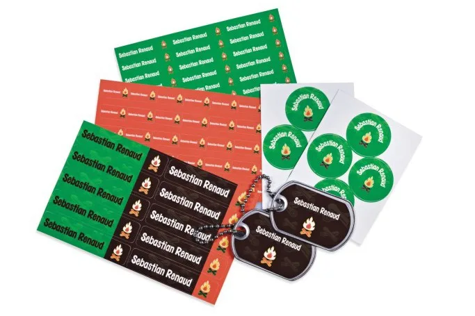 Personalized labels for camp from Mabel's Labels