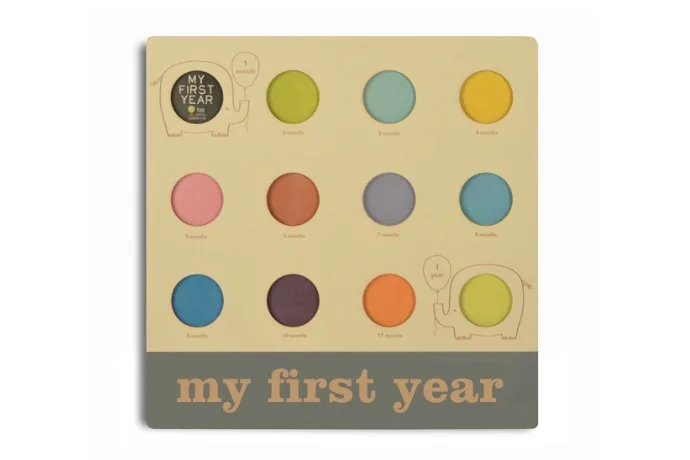 Handmade in the US my first year baby photo frame from Tree by Kerri Lee: Great baby keepsake gift