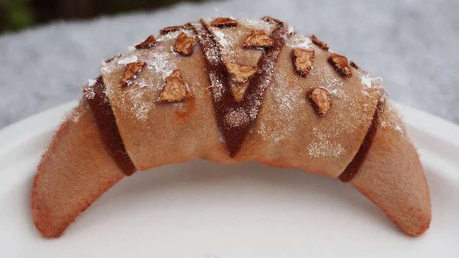 Cutest play food makers on Etsy: Chocolate Croissant by Grin Gifts