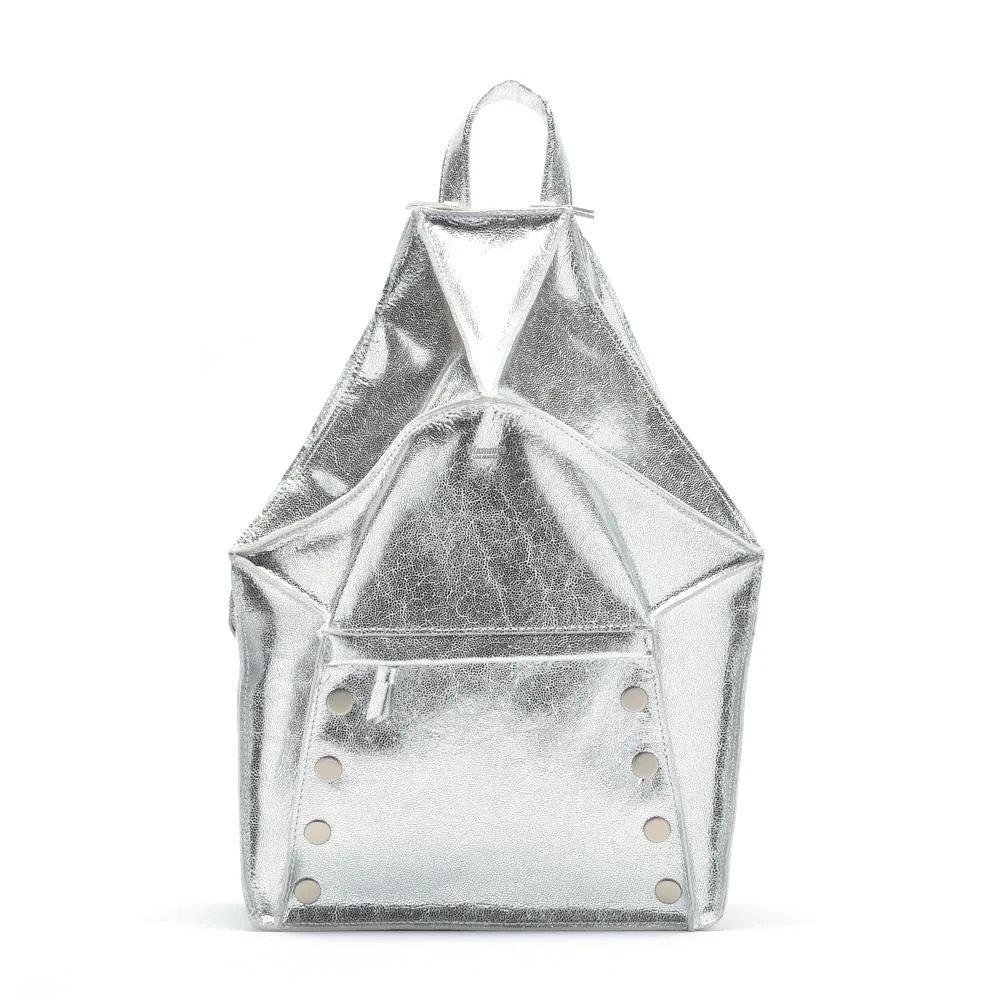 Hammitt LA handbags on sale: Bob backpack in metallic silver