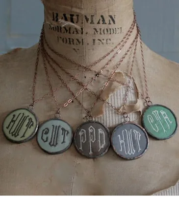 A monogram necklace with character