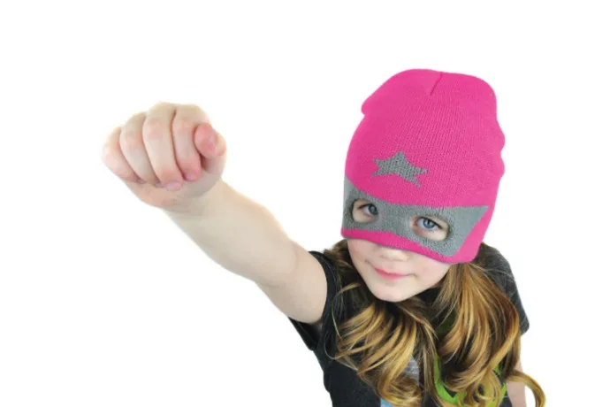 Neon Eaters' superhero hat at Psychobaby