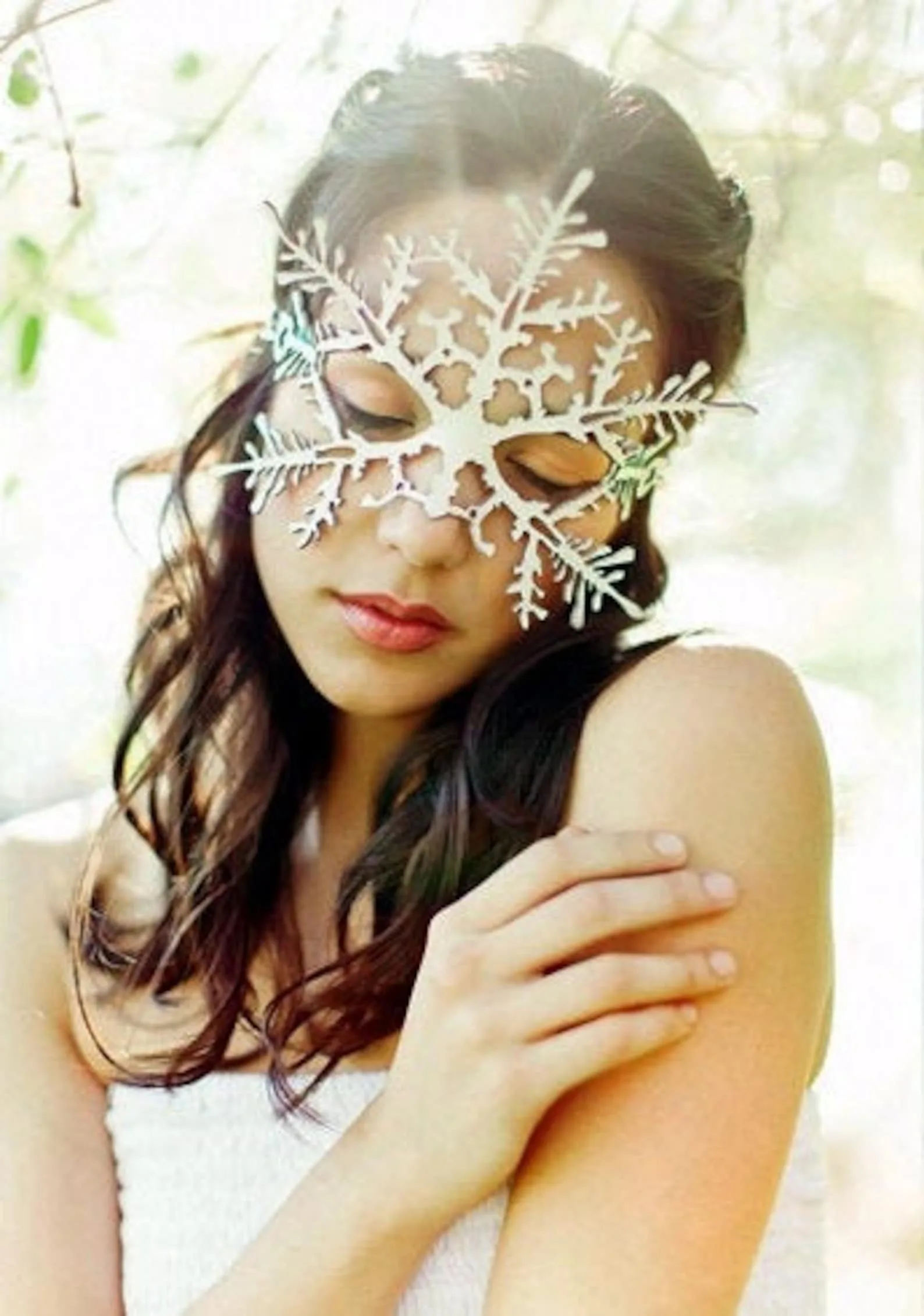 Handmade Snowflake Halloween mask by Banwell Designs on Etsy