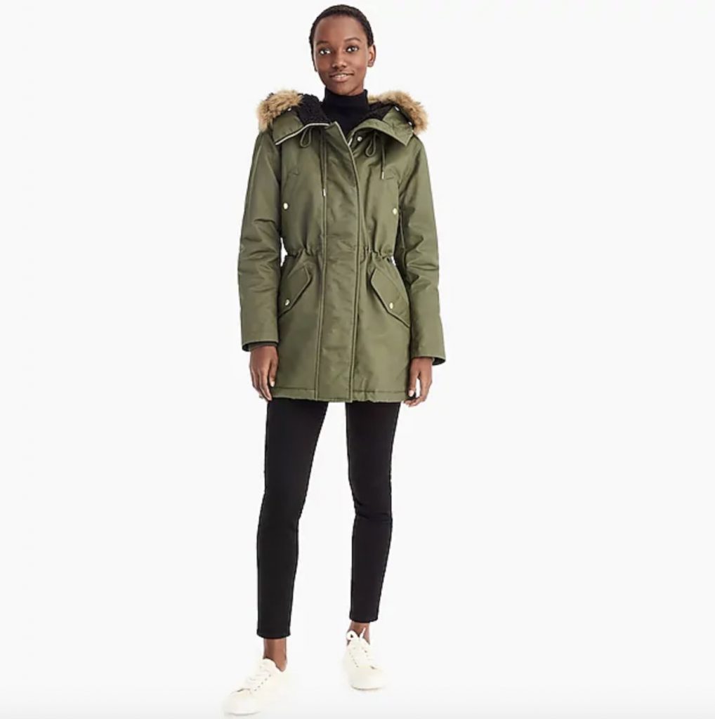 JCrew women's parkas on sale at great prices