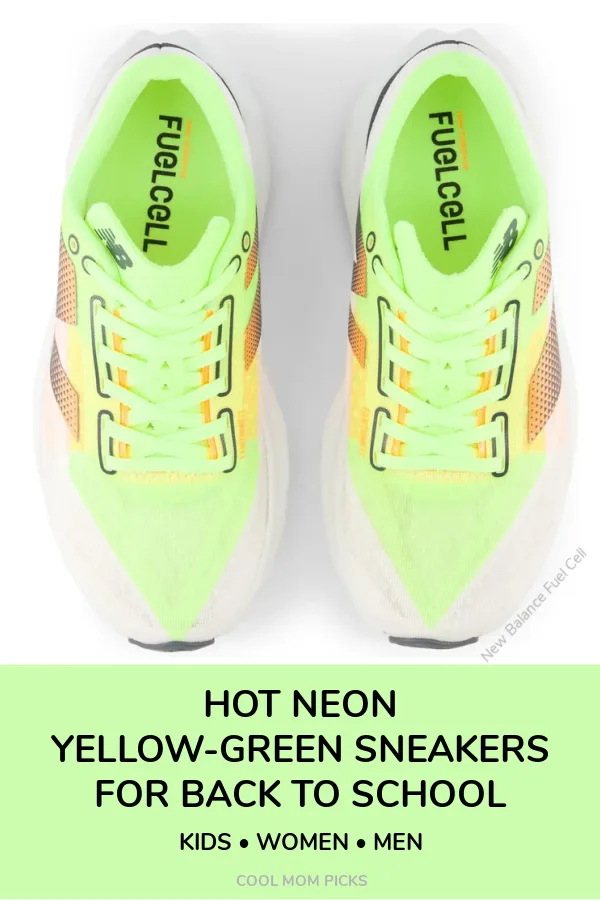 Fresh Olympic-inspired orange neon sneakers for back to school shopping: Sizes for kids, teens, and adults