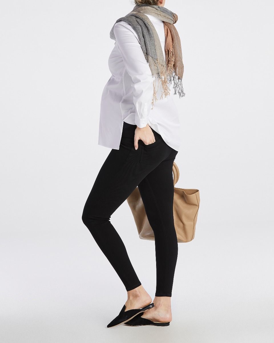 Jean-ish leggings: Spanx maternity line 