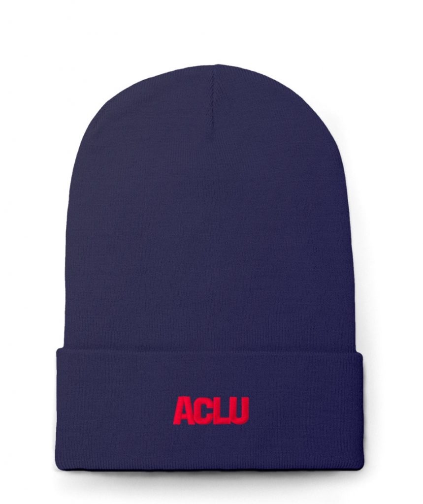ACLU logo beanie and other political gifts for women