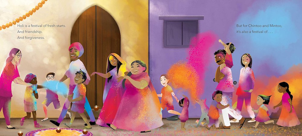 Book about Holi for kids: Festival of Countries by Kabir & Surishtha Sehgal and Vashti Harrison