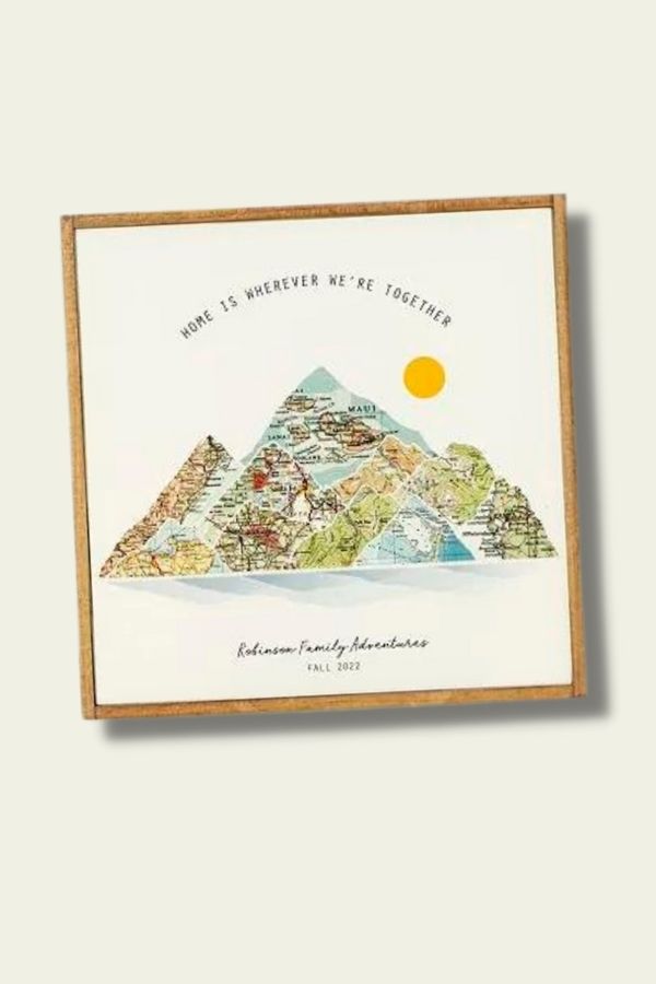 Need a unique Father's Day gift? This customized wooden map art captures all your family's favorite spots.