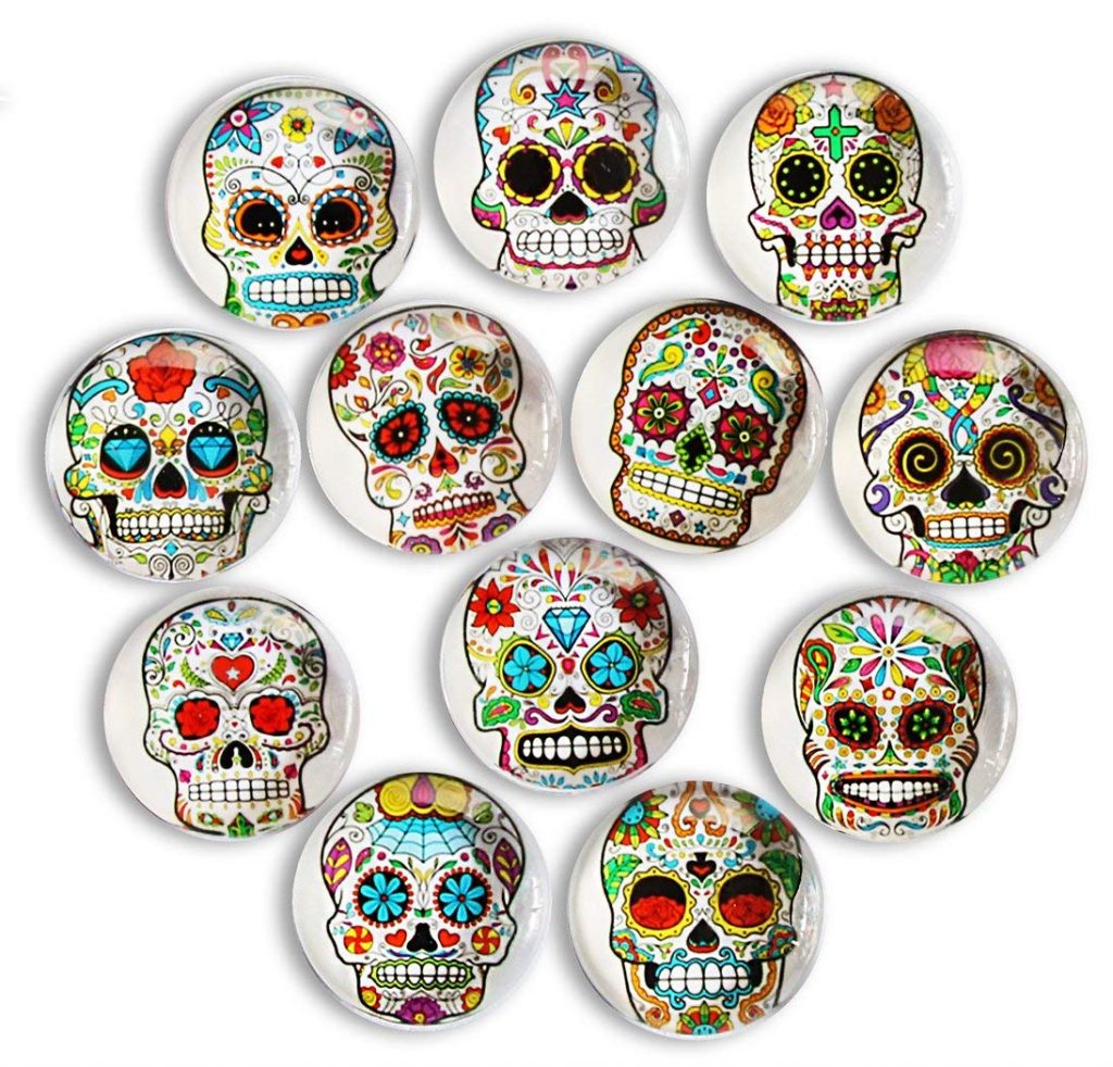 Sugar skull magnets: Fun back to school supplies and accessories under $10
