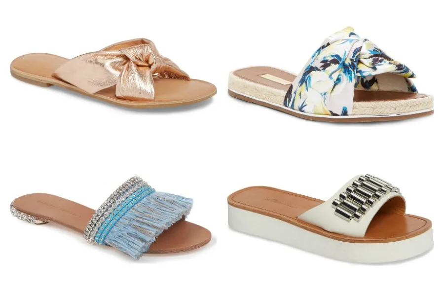 Stylish embellished slide sandals for summer, now up to 40% off