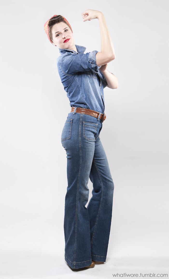 Last-minute Halloween costumes for moms: Rosie the Riveter at What I Wore