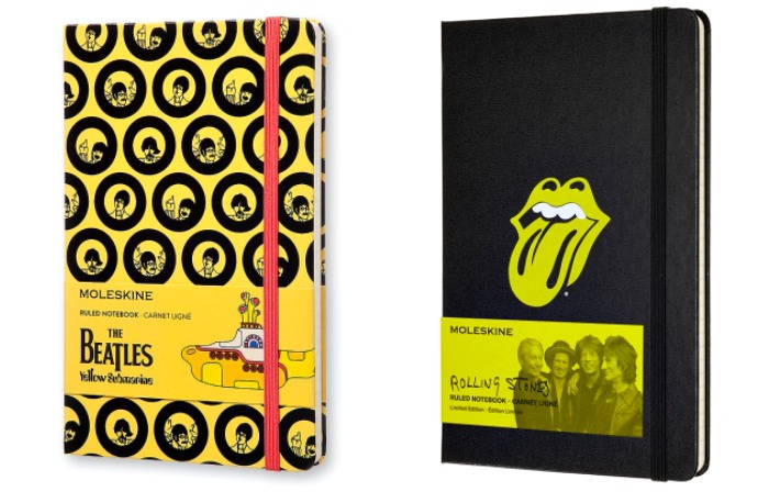 Limited edition Moleskine notebooks: The Beatles and Rolling Stones