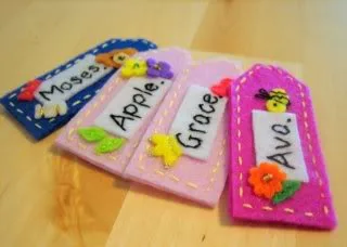 Eco-friendly felt name tags - back-to-school awesomeness