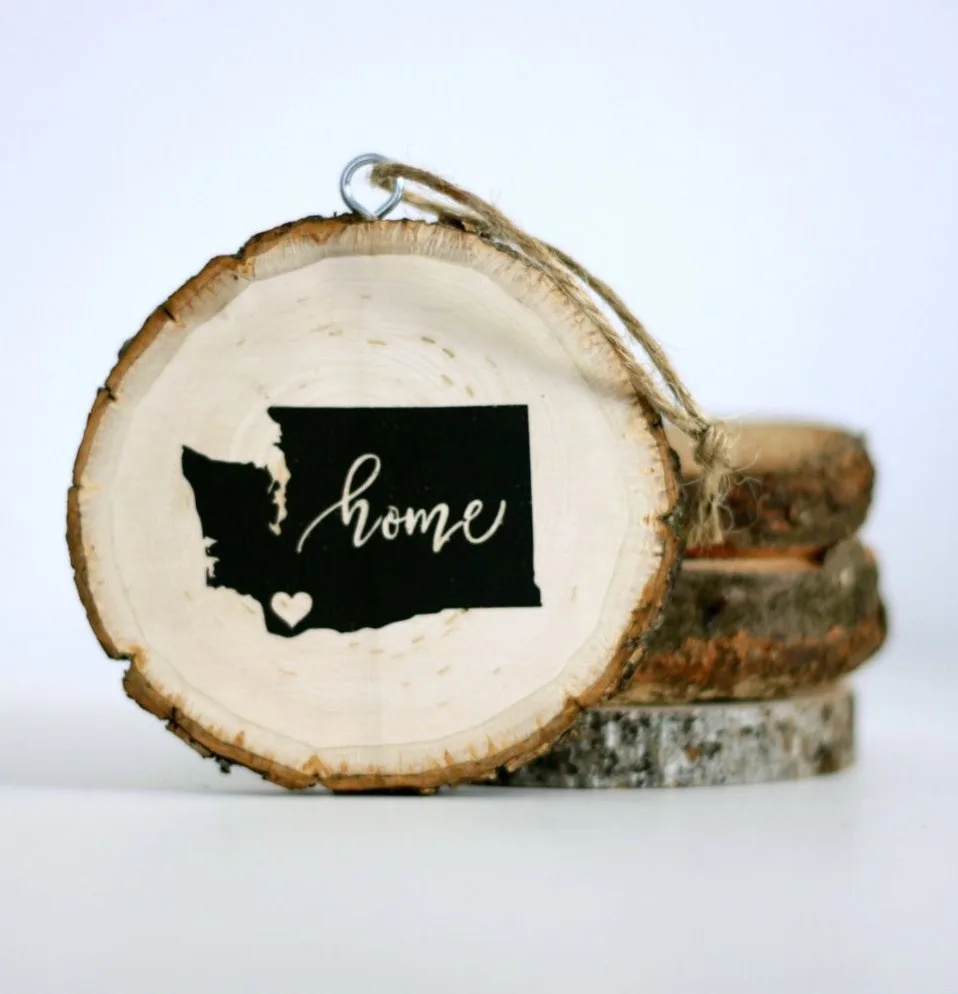 Special Mother's Day gifts under $20: Custom City/State Wooden Ornament