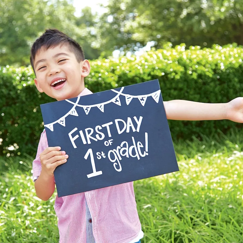 First day of school photos: DIY Chalkboard by Michaels
