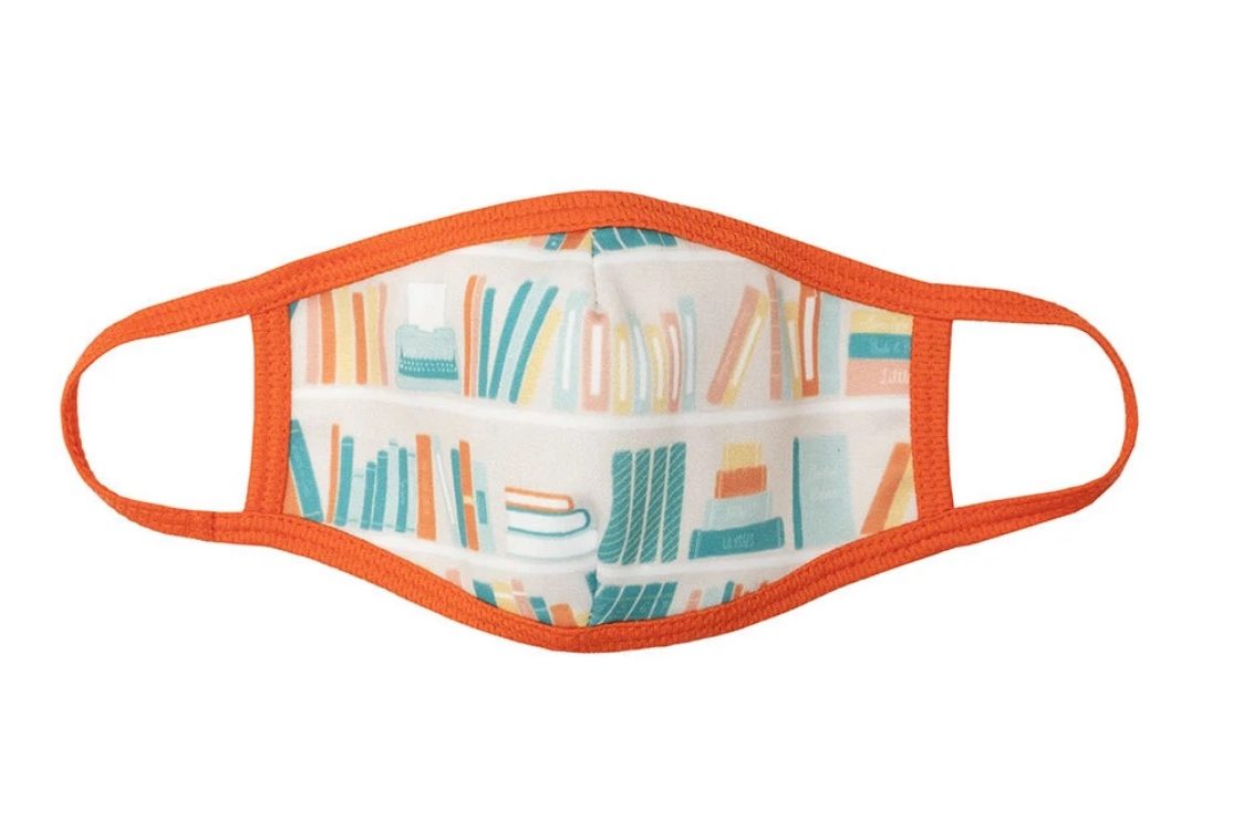 6 cool ways to support indie bookstores right now: Bookshelf mask from Parnassus books